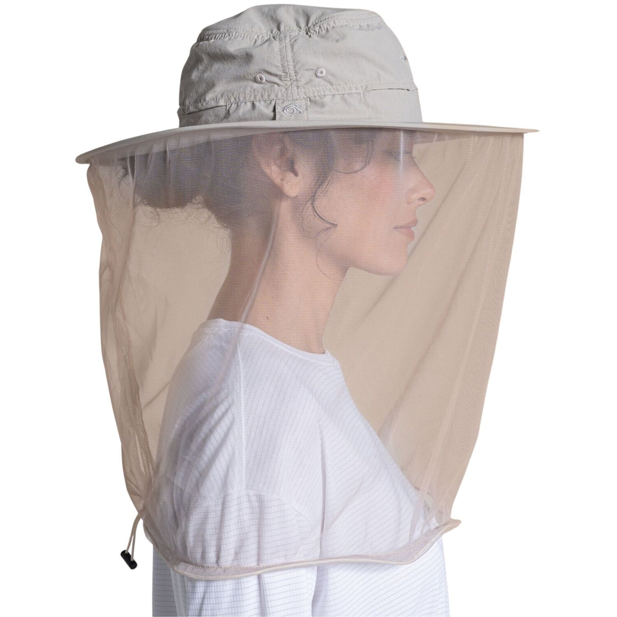 Craghoppers NosiLife Ultimate Hat II Unisex Anti-Insect Mesh Face Sun Hat UPF 50+ in Parchment