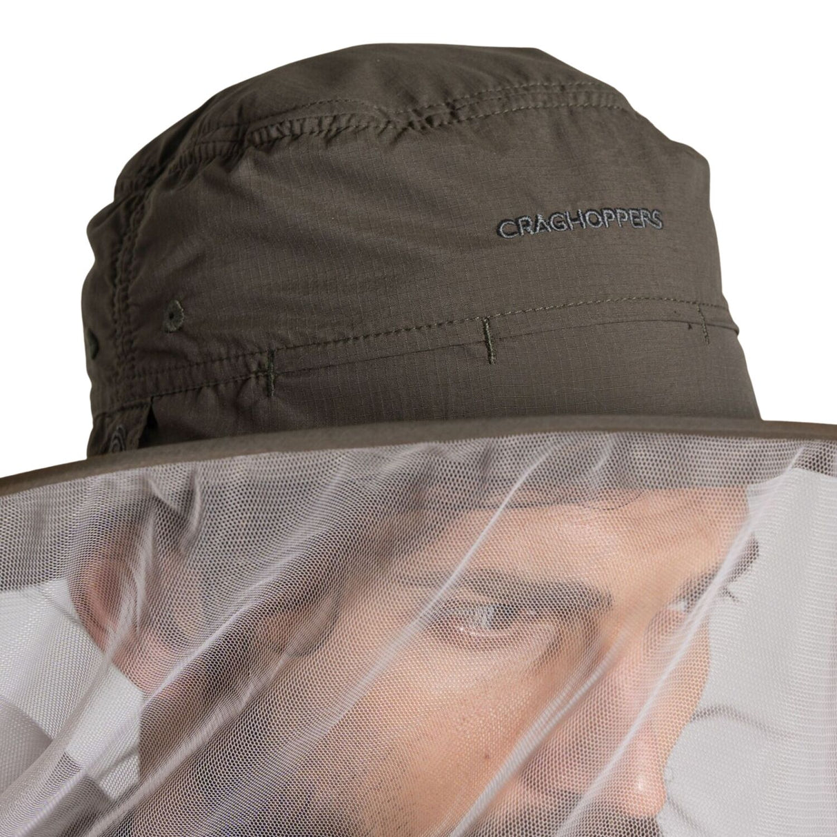 Craghoppers NosiLife Ultimate Hat II Insect Repellent Wide Brim Mesh UPF50+ in Woodland Green