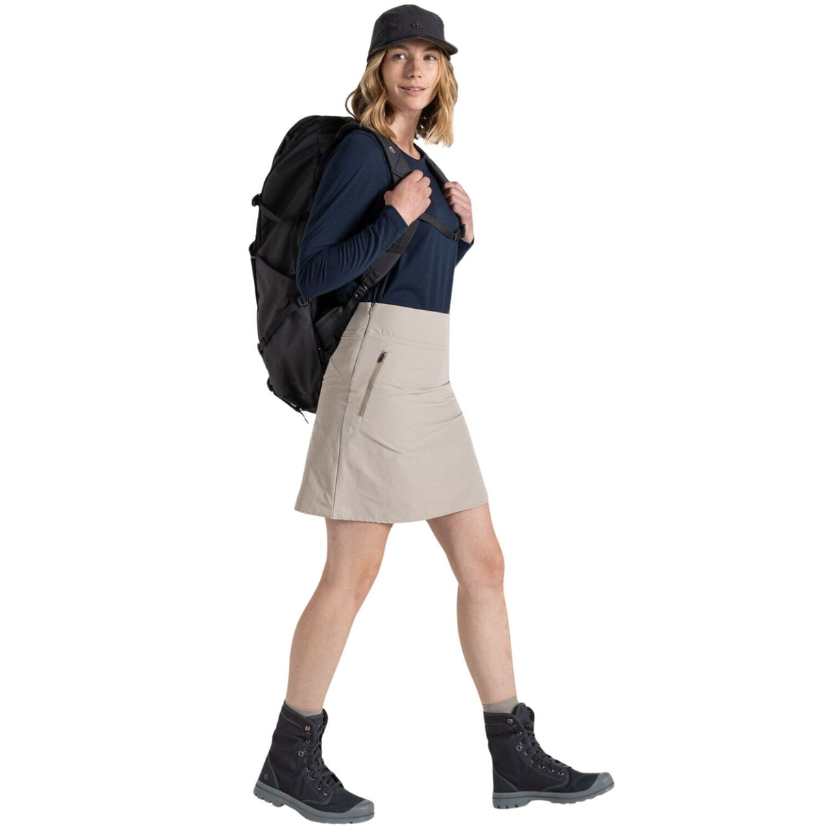 Craghoppers Womens Pro II Insect Repellent UPF50+ Skort in Soft Mushroom