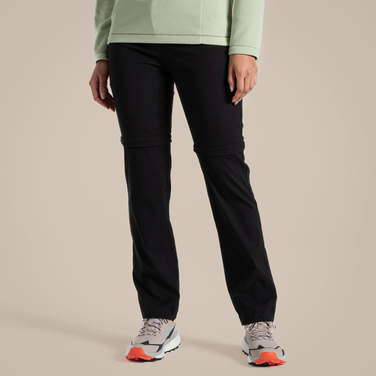 Craghoppers Kiwi Pro II Womens Convertible Trousers Pants (REGULAR) in Black