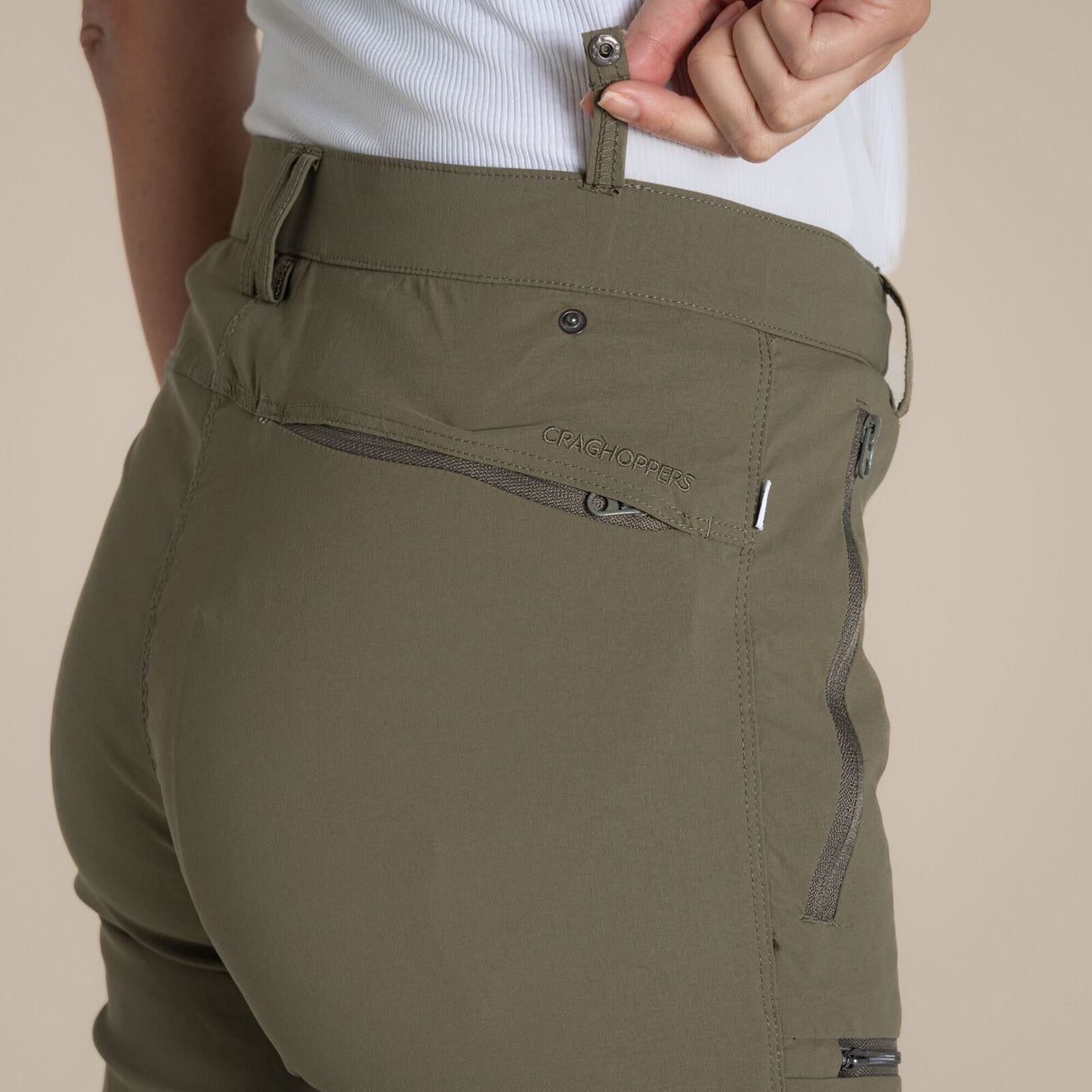 Craghoppers NosiLife Pro III Womens Convertible Trousers Pants (REGULAR) in Wild Olive