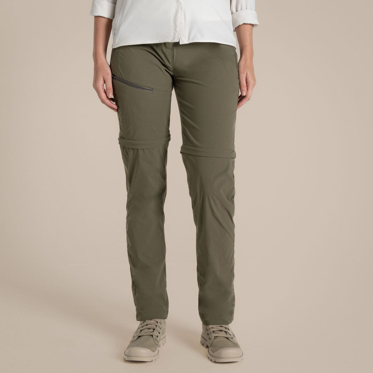 Craghoppers NosiLife Pro III Womens Convertible Trousers Pants (REGULAR) in Wild Olive