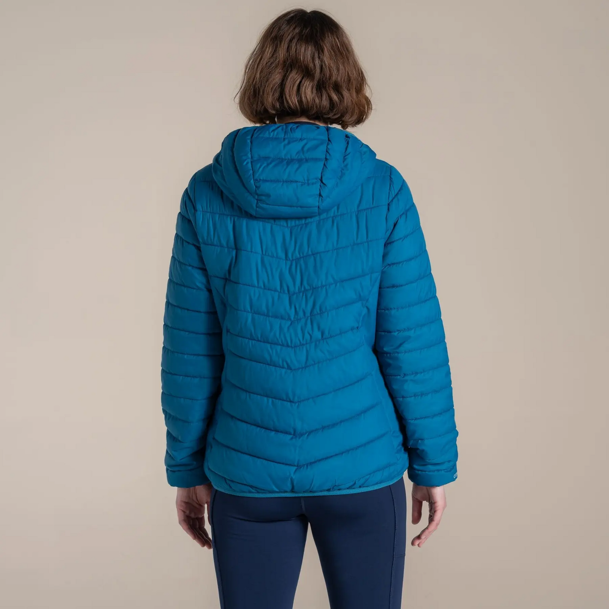 Craghoppers Womens Compresslite IX Hooded Insulating Jacket in Porcelain/Blue
