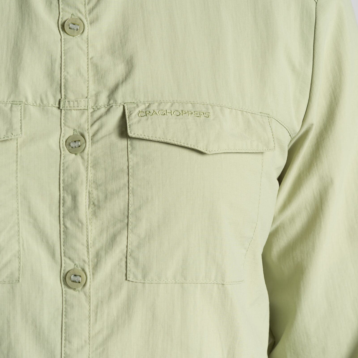 Craghoppers Womens Adventure Anti-Insect Quick Dry Long Sleeve Shirt III in Bud Green