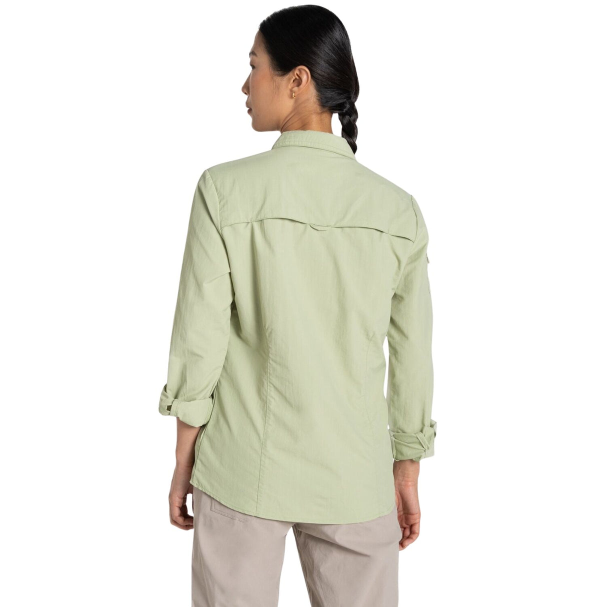 Craghoppers Womens Adventure Anti-Insect Quick Dry Long Sleeve Shirt III in Bud Green