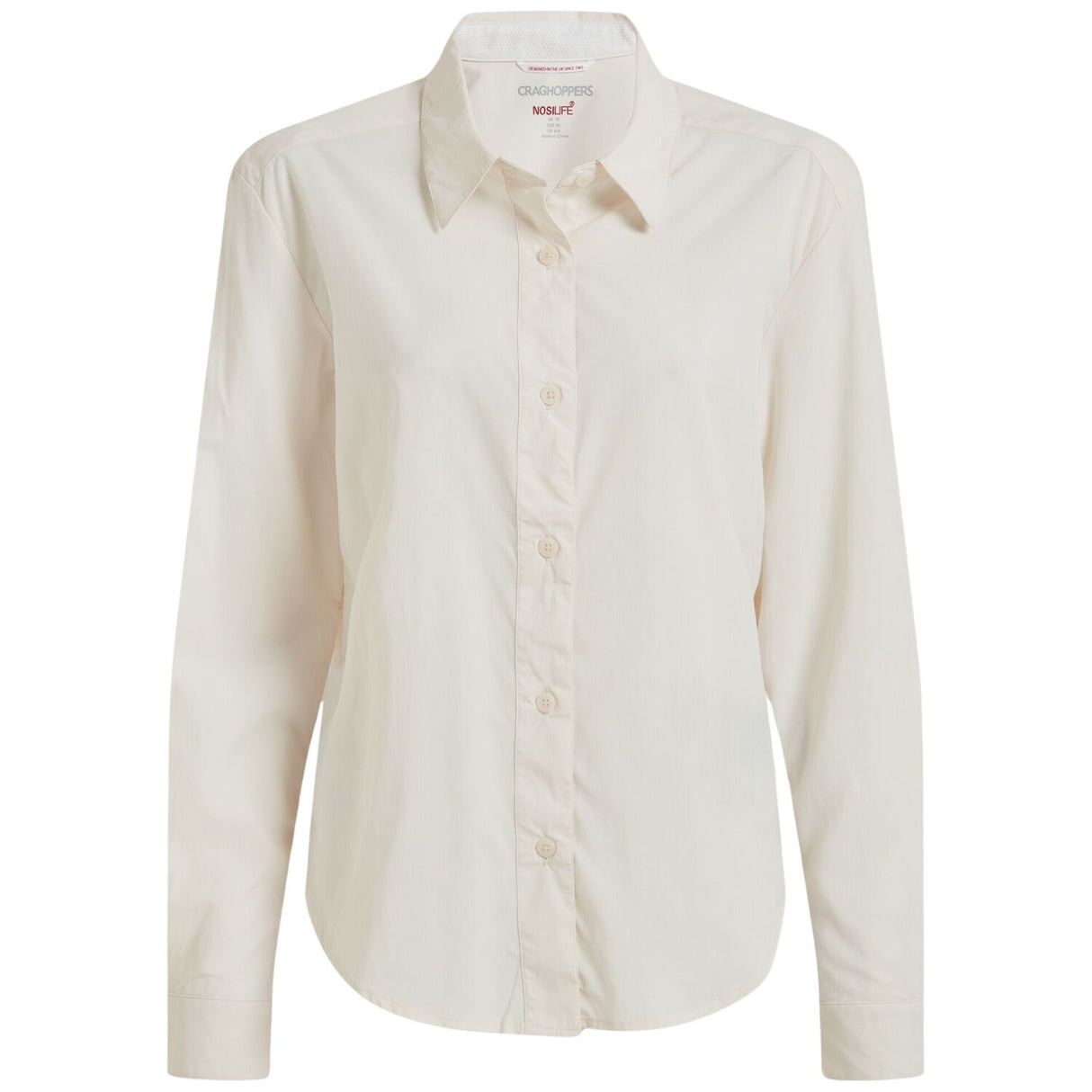 Craghoppers Womens Freeda Anti-Insect Lightweight Travel Long Sleeve Shirt in Seasalt