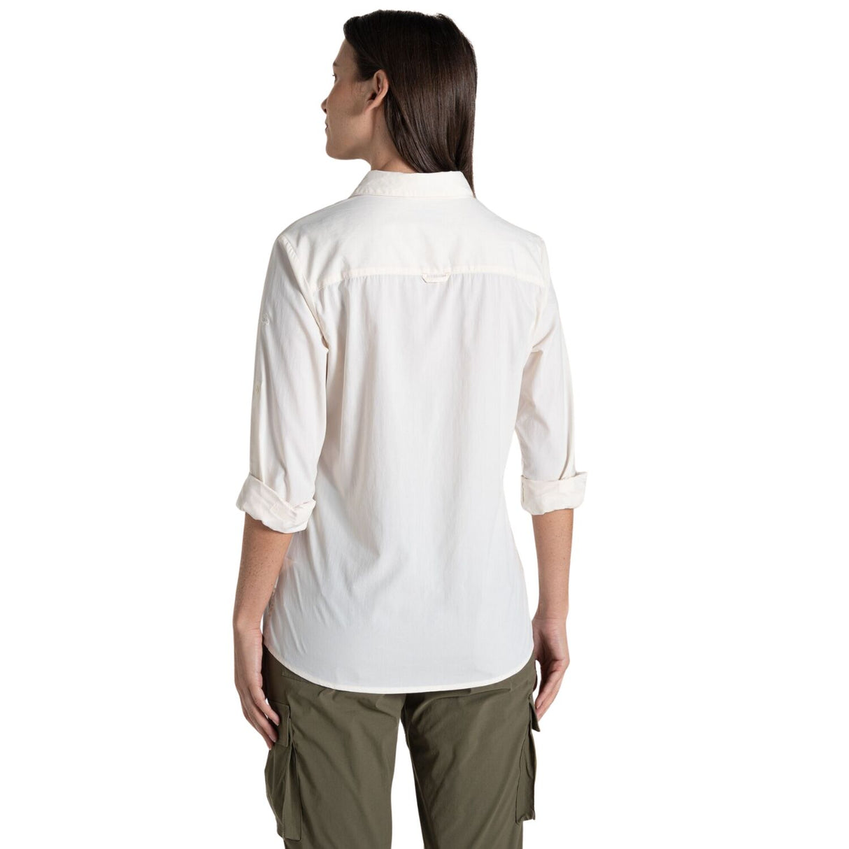 Craghoppers Womens Freeda Anti-Insect Lightweight Travel Long Sleeve Shirt in Seasalt