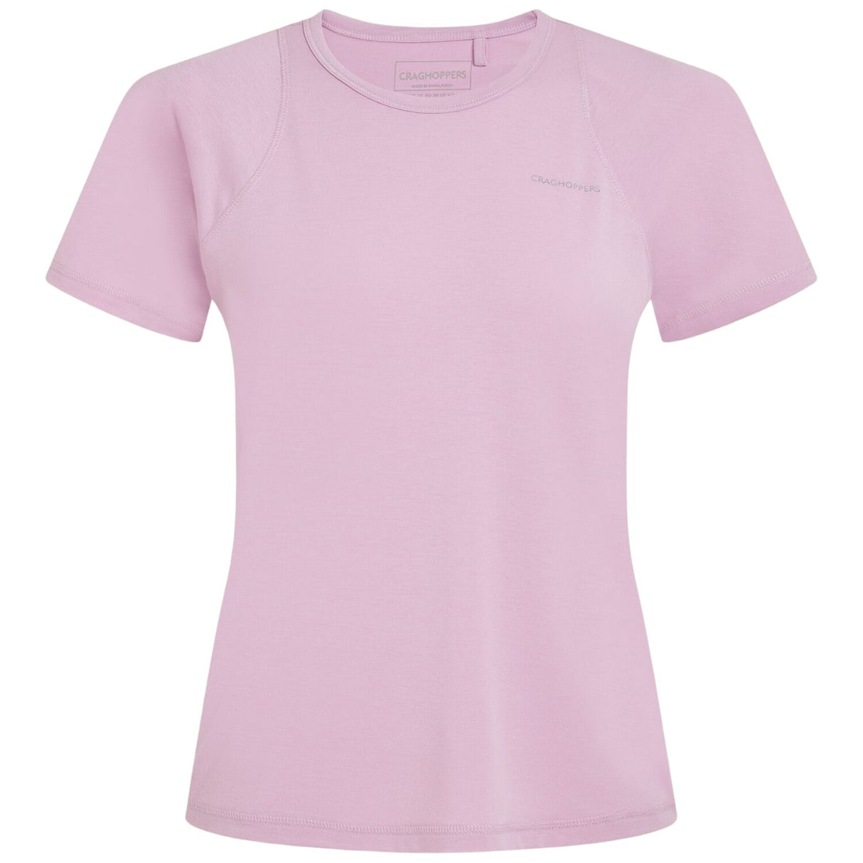 Craghoppers Dynamic Pro Women’s Short Sleeve T-Shirt Lightweight Moisture Wicking Stretch in Orchid