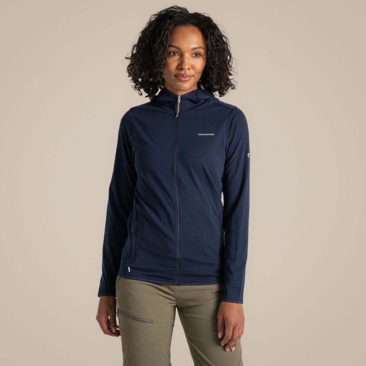 Craghoppers Womens NosiLife Afia Hooded Slim Fit Jacket - Blue Navy