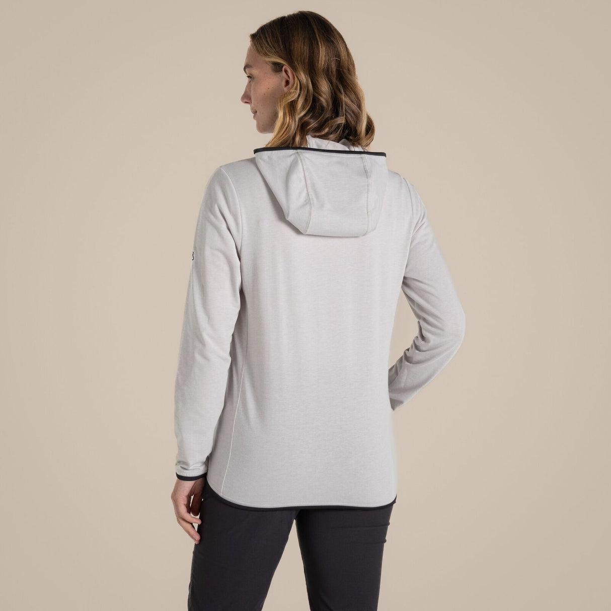 Craghoppers NosiLife Afia Hooded Slim Fit Jacket in Light Grey Marl