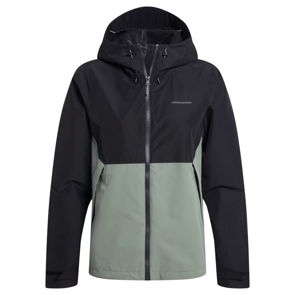 Craghoppers Womens Rosario Waterproof AquaDry Jacket in Black / Sage