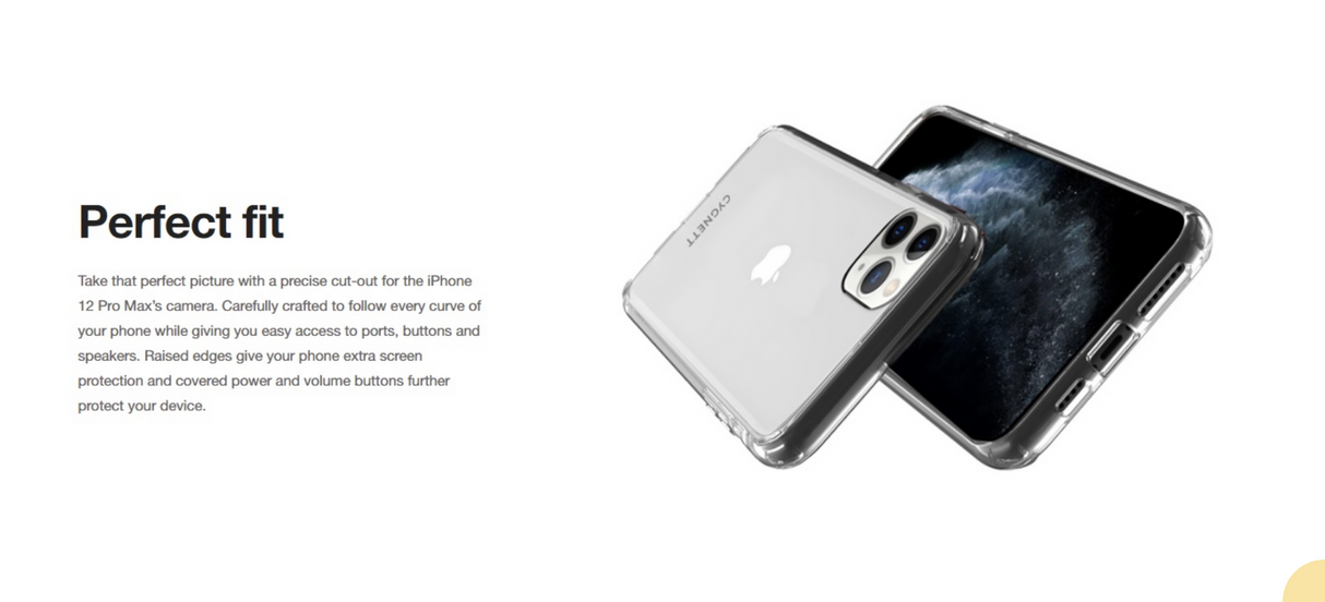 Cygnett AeroShield Clear Protective Phone Case for iPhone 12 Pro Max - Clear