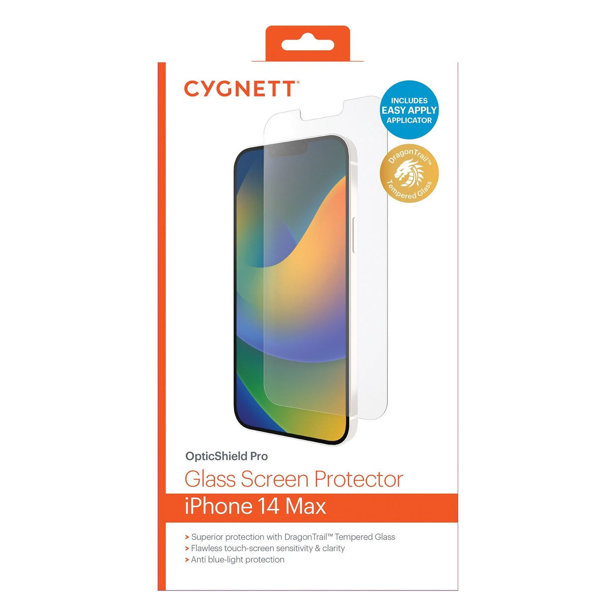 Cygnett OpticShield Pro Glass Screen Protector For iPhone 13 Pro Max/14 Plus