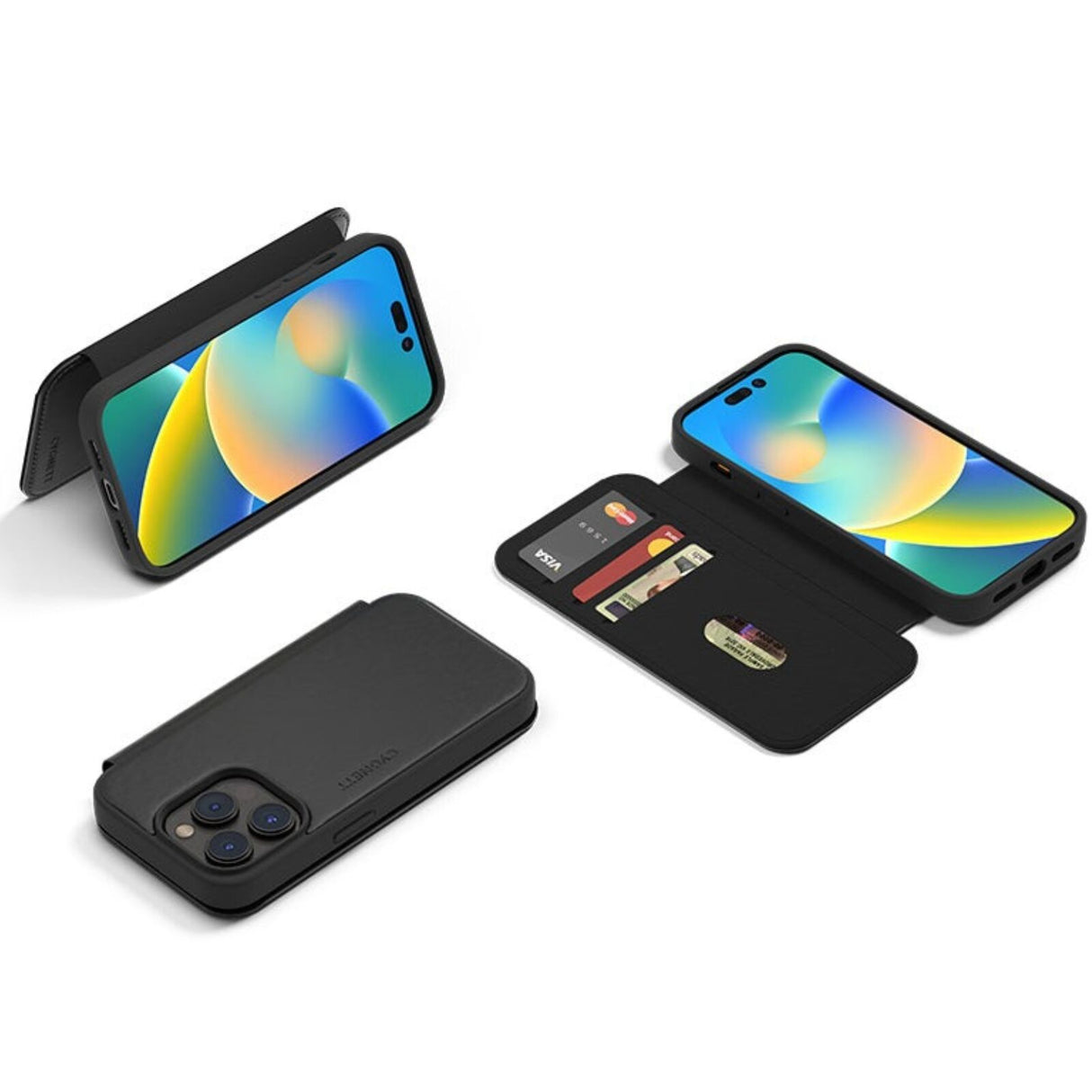 Cygnett MagWallet Folio Wallet Phone Case for iPhone 14 Pro - Black