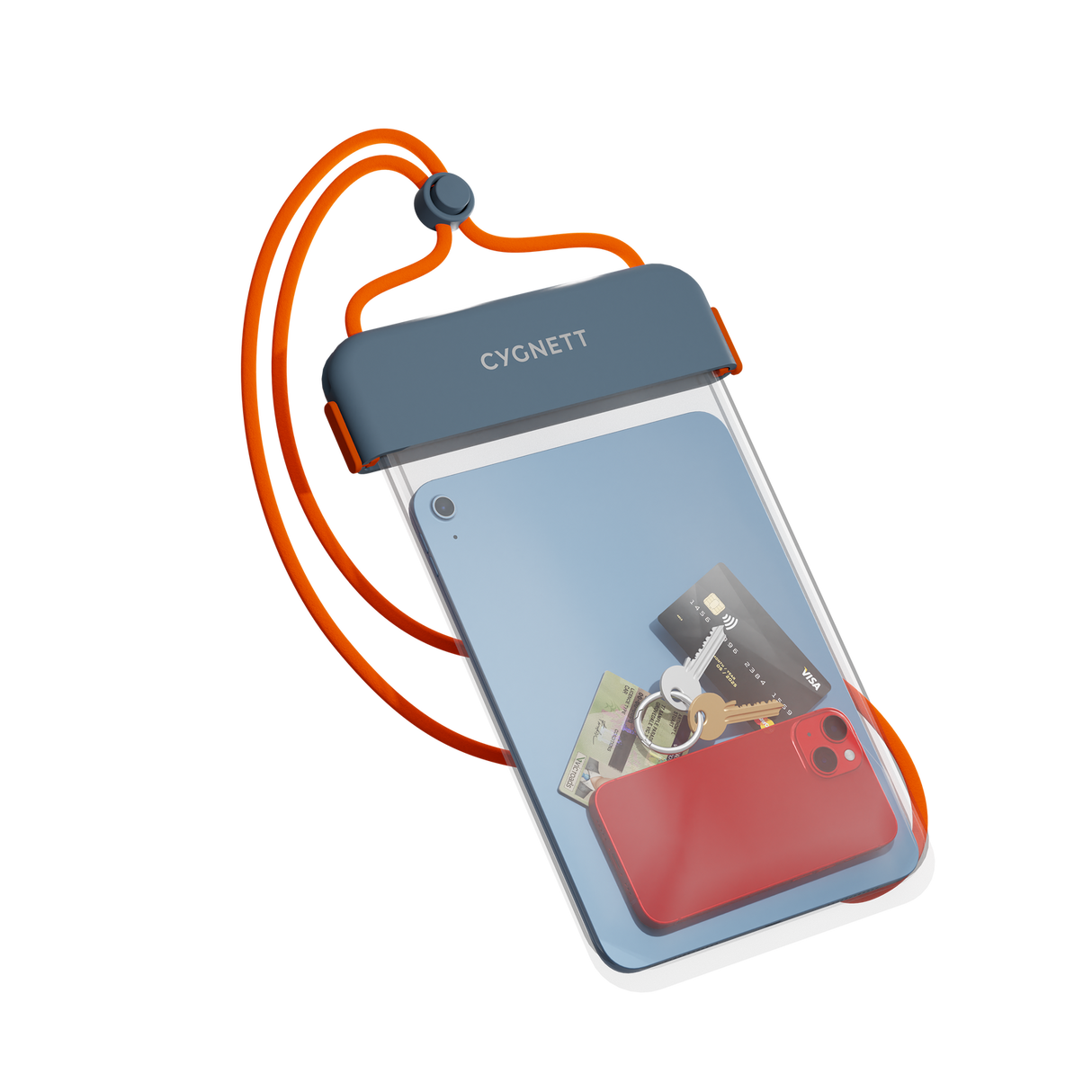 Cygnett AquaGuard Waterproof 11-inch Tablet/Phone Pouch Universal Travel Holder