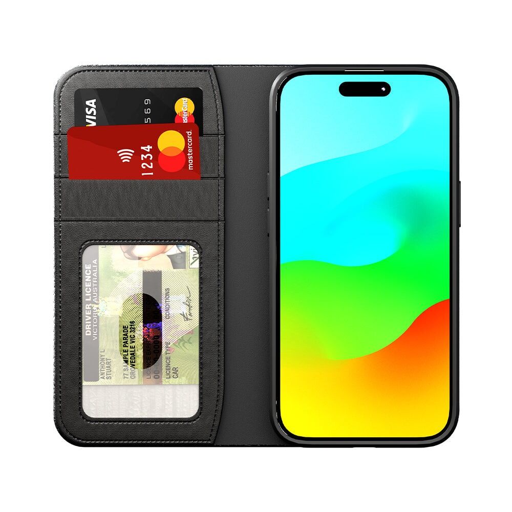 Cygnett UrbanWallet Phone Case for iPhone 15 Plus - Black (Card Slots)