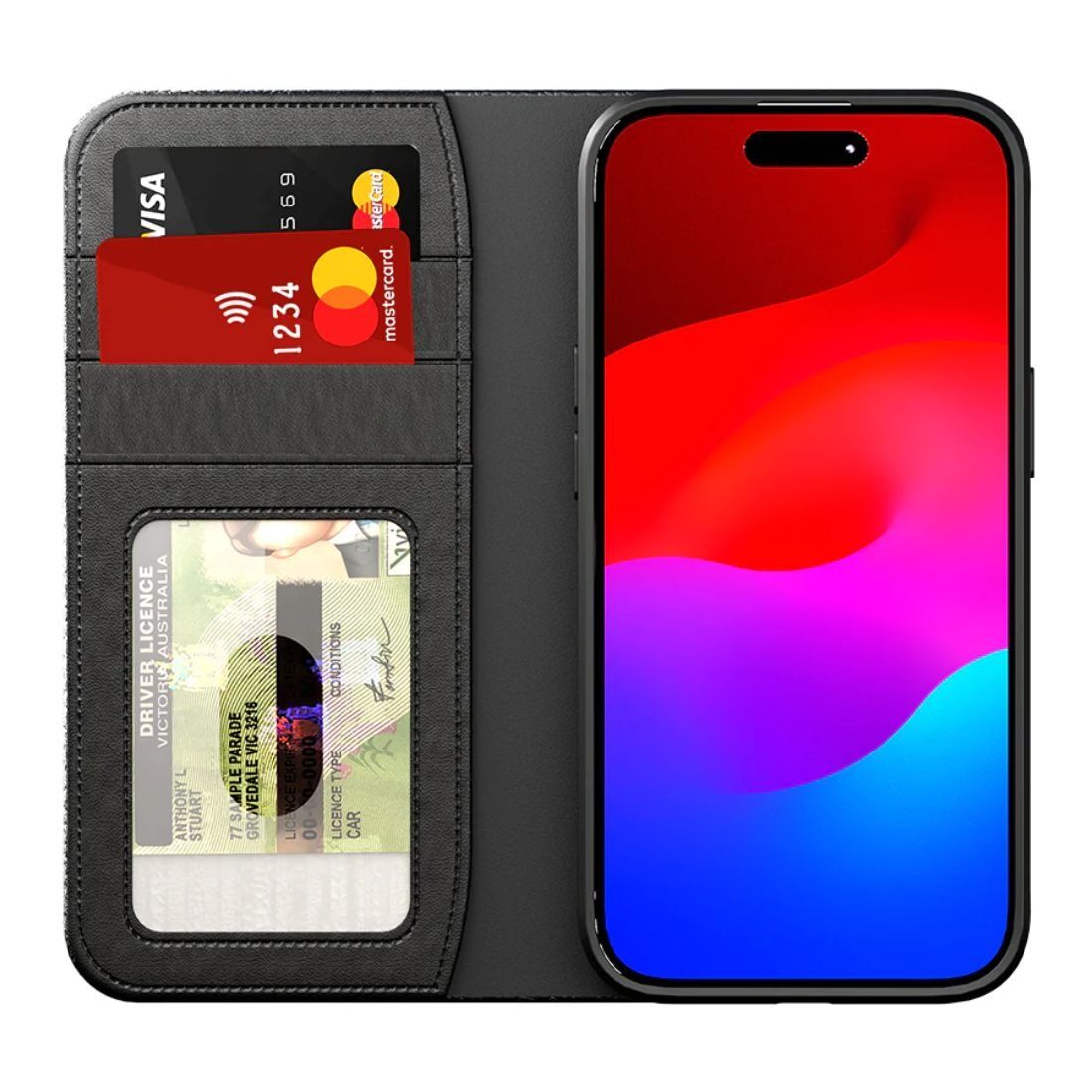 Cygnett UrbanWallet Wallet Phone Case For iPhone 15 Pro - Black