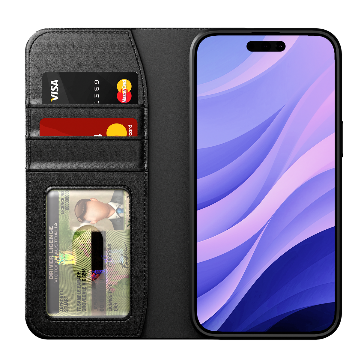 Cygnett UrbanWallet Wallet Flip Case for Apple iPhone 16 Plus in Black