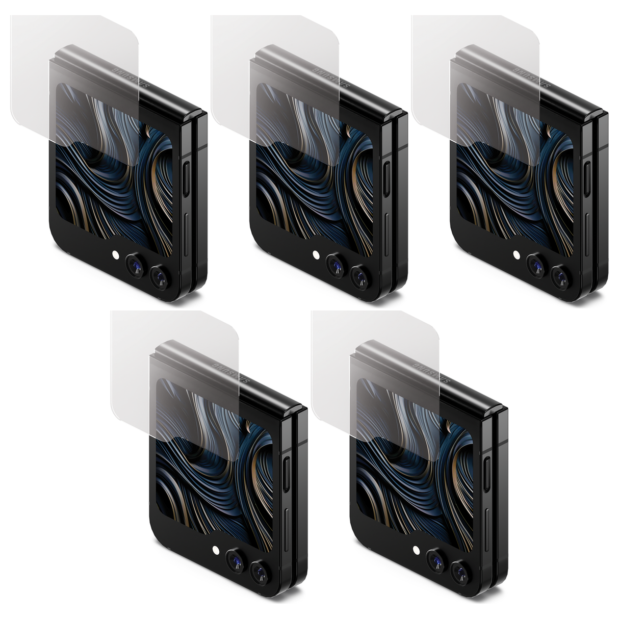 5x Cygnett OpticShield Tempered Glass Screen Protector for Samsung Galaxy Z Flip 6 (Bulk Pack)