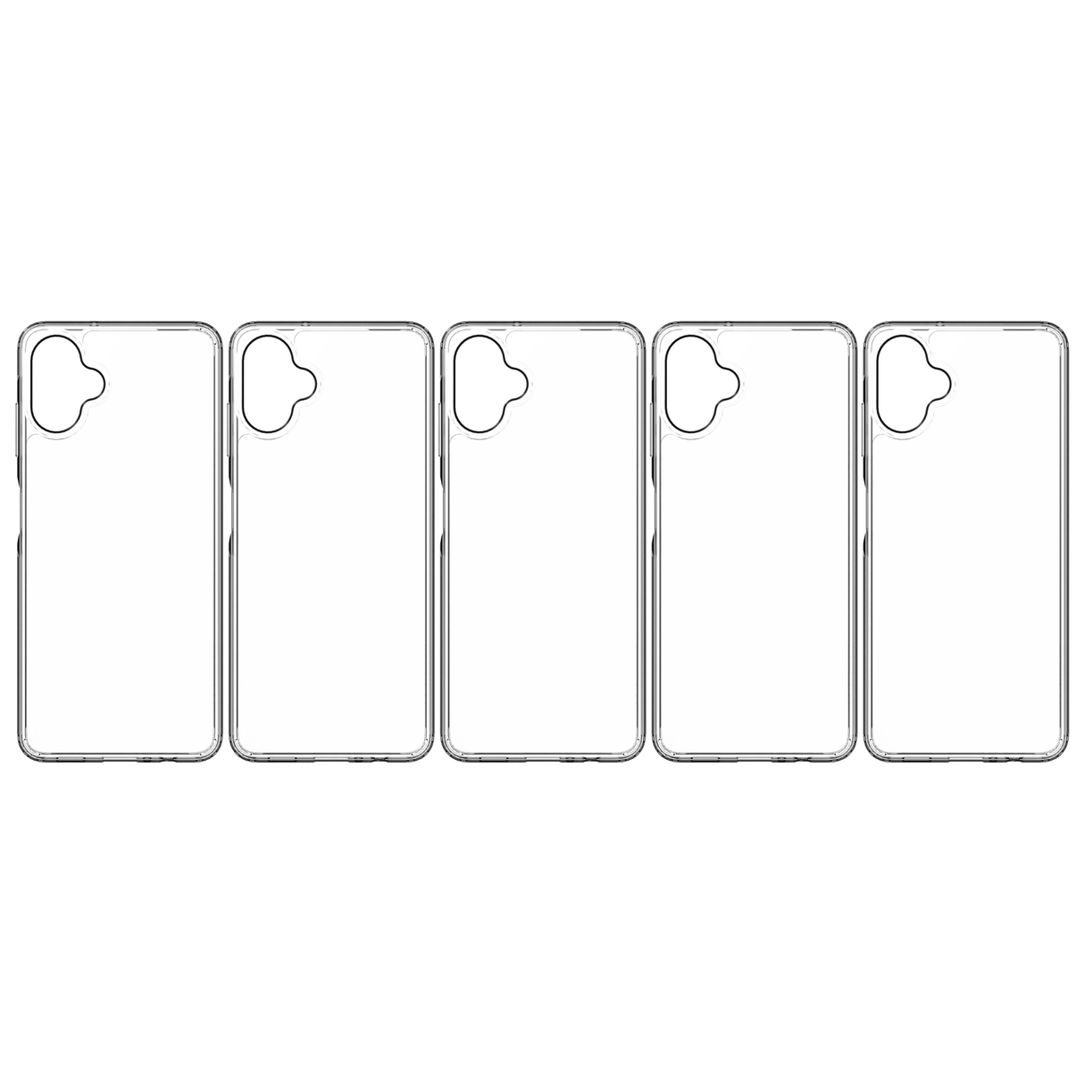 5x Cygnett AeroShield Case for Samsung Galaxy A06 Bulk Pack - Clear (Slim TPU Shock Absorbent)