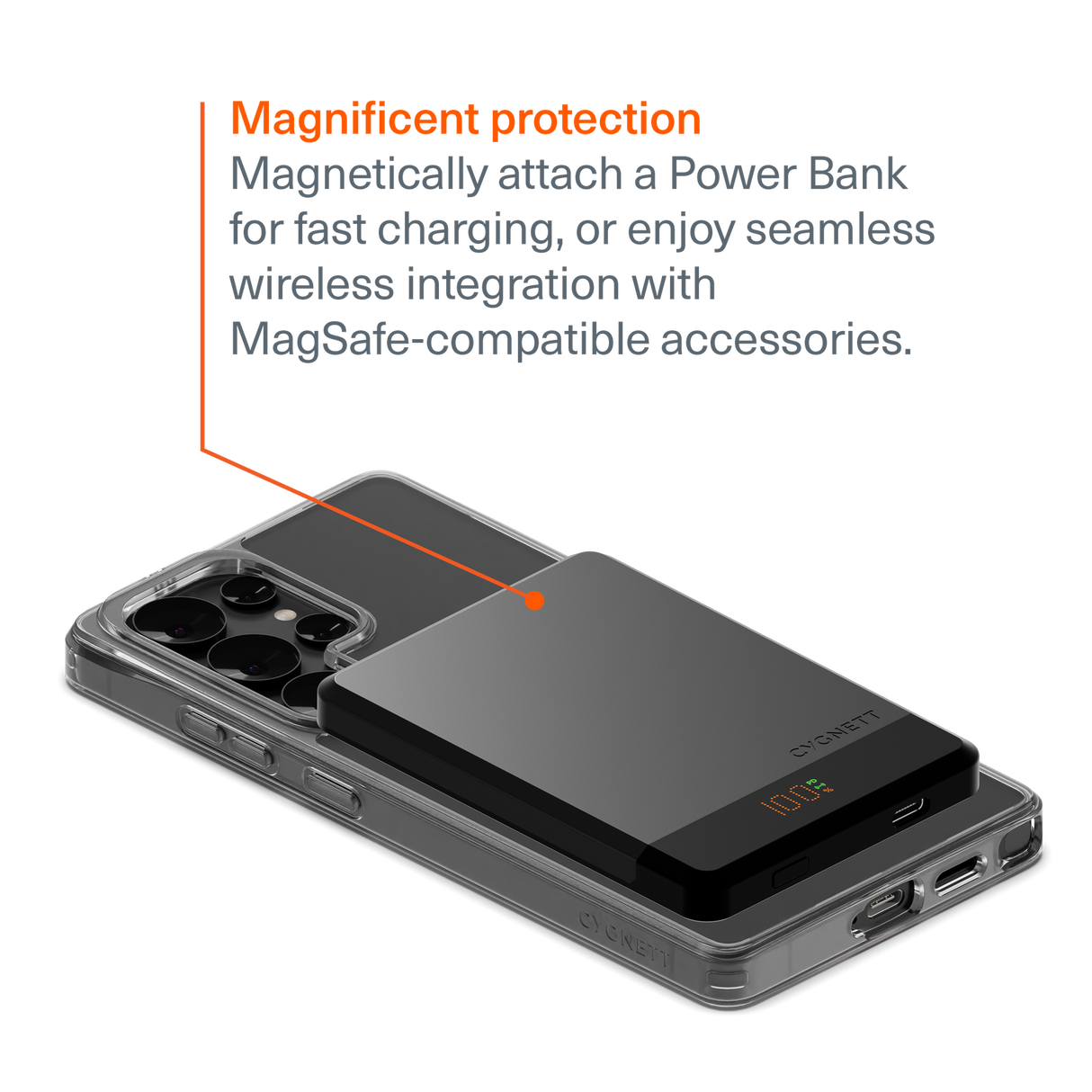 5x Cygnett EcoMag Mobile Phone Case for Samsung Galaxy S25 Ultra in Clear (Bulk Pack)