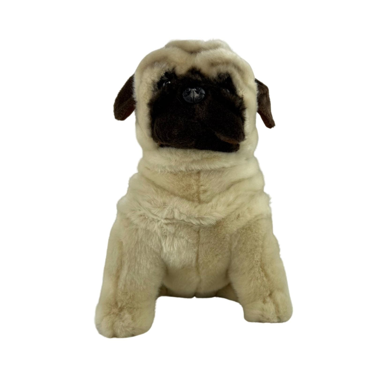 Bocchetta Carlotta 28cm Sitting Pug Plush Toy (Realistic Stuffed Animal Dog Gift)