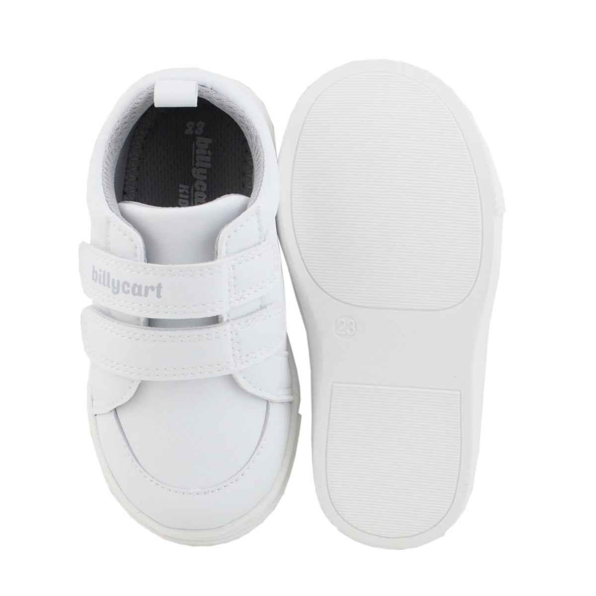 Billycart Casper Kids Wide-Fit Sneakers - White (Toddler Shoes)