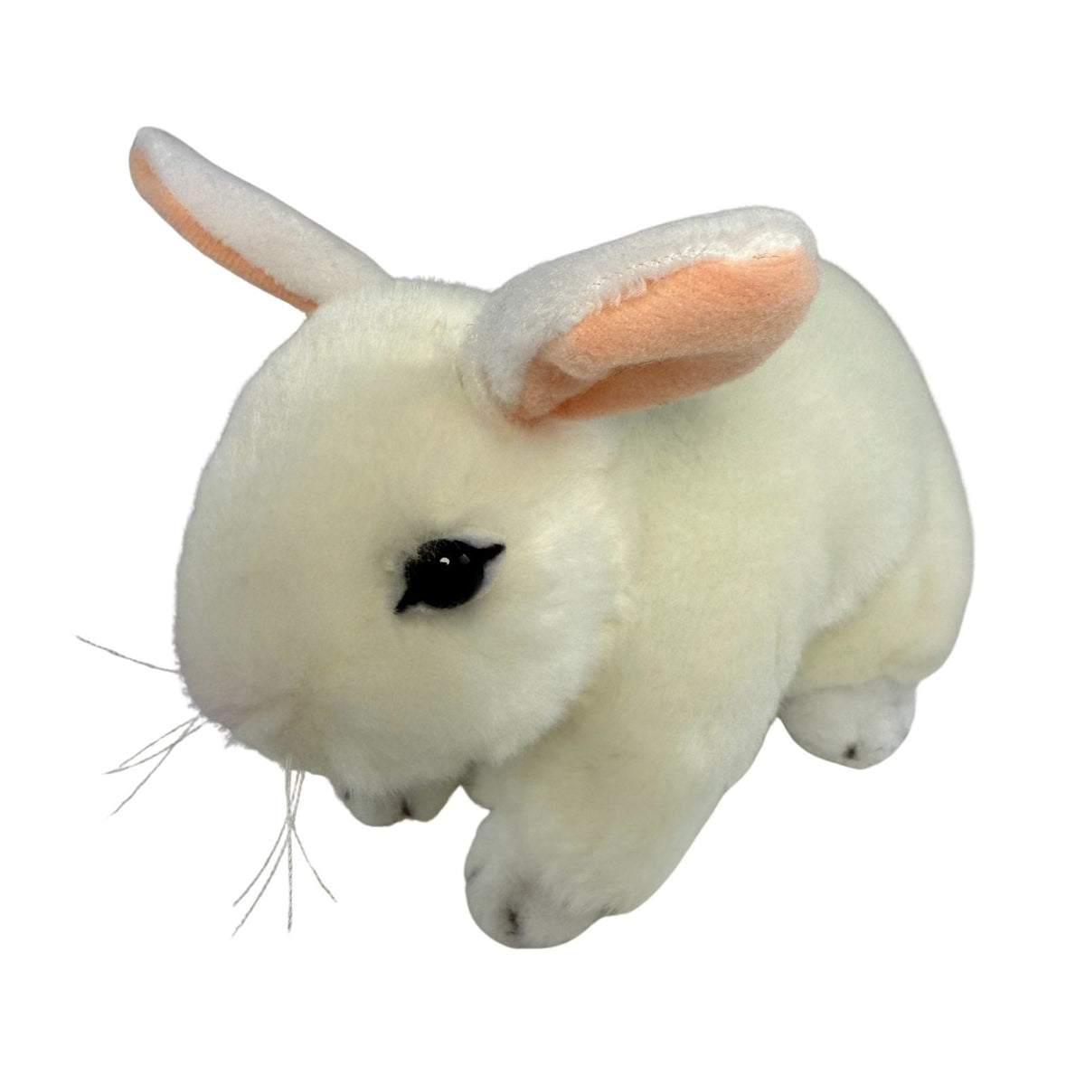 Bocchetta Cotton 25cm Standing Bunny Rabbit Plush Toy - White (Realistic Stuffed Animal Easter Gift)
