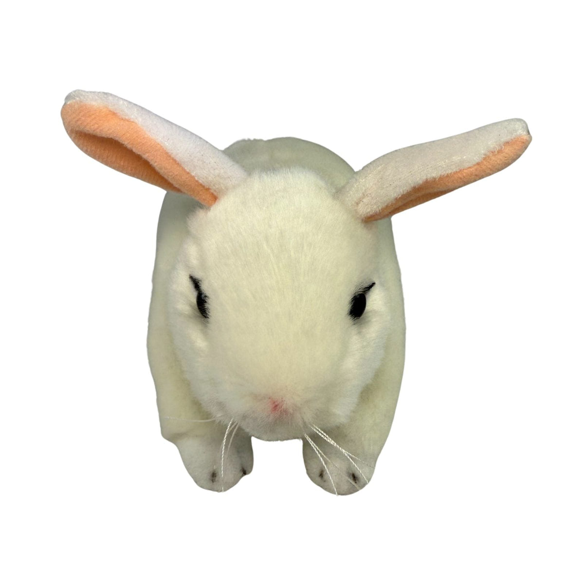 Bocchetta Cotton 25cm Standing Bunny Rabbit Plush Toy - White (Realistic Stuffed Animal Easter Gift)