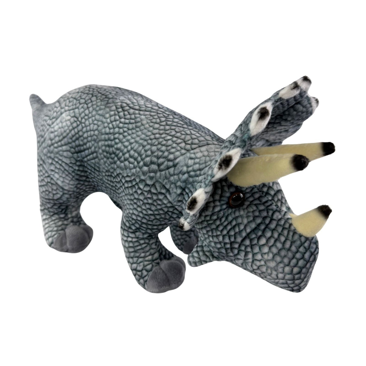 Bocchetta Crestor 33cm Triceratops Dinosaur Plush Toy (Realistic Stuffed Animal Dino Gift)