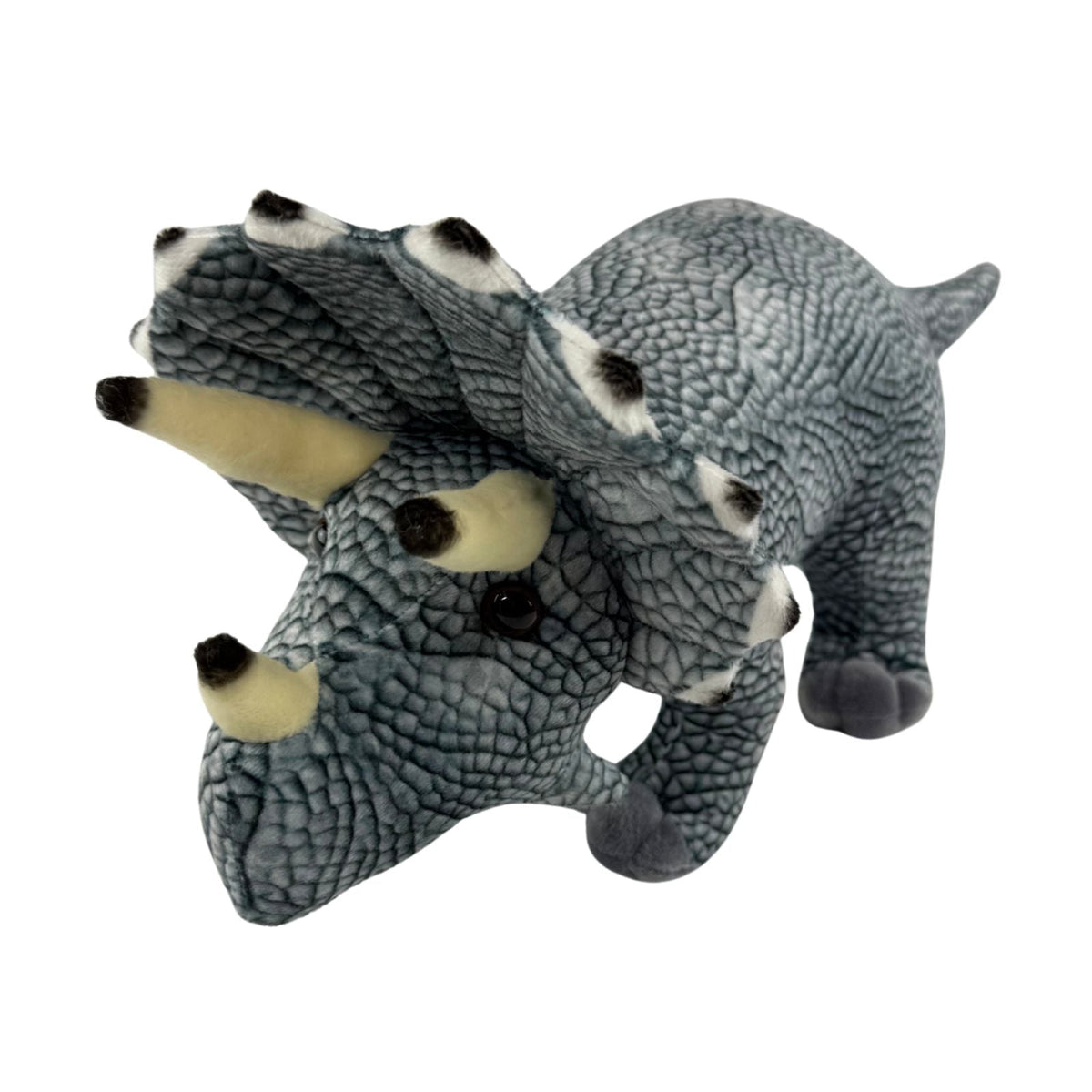 Bocchetta Crestor 33cm Triceratops Dinosaur Plush Toy (Realistic Stuffed Animal Dino Gift)
