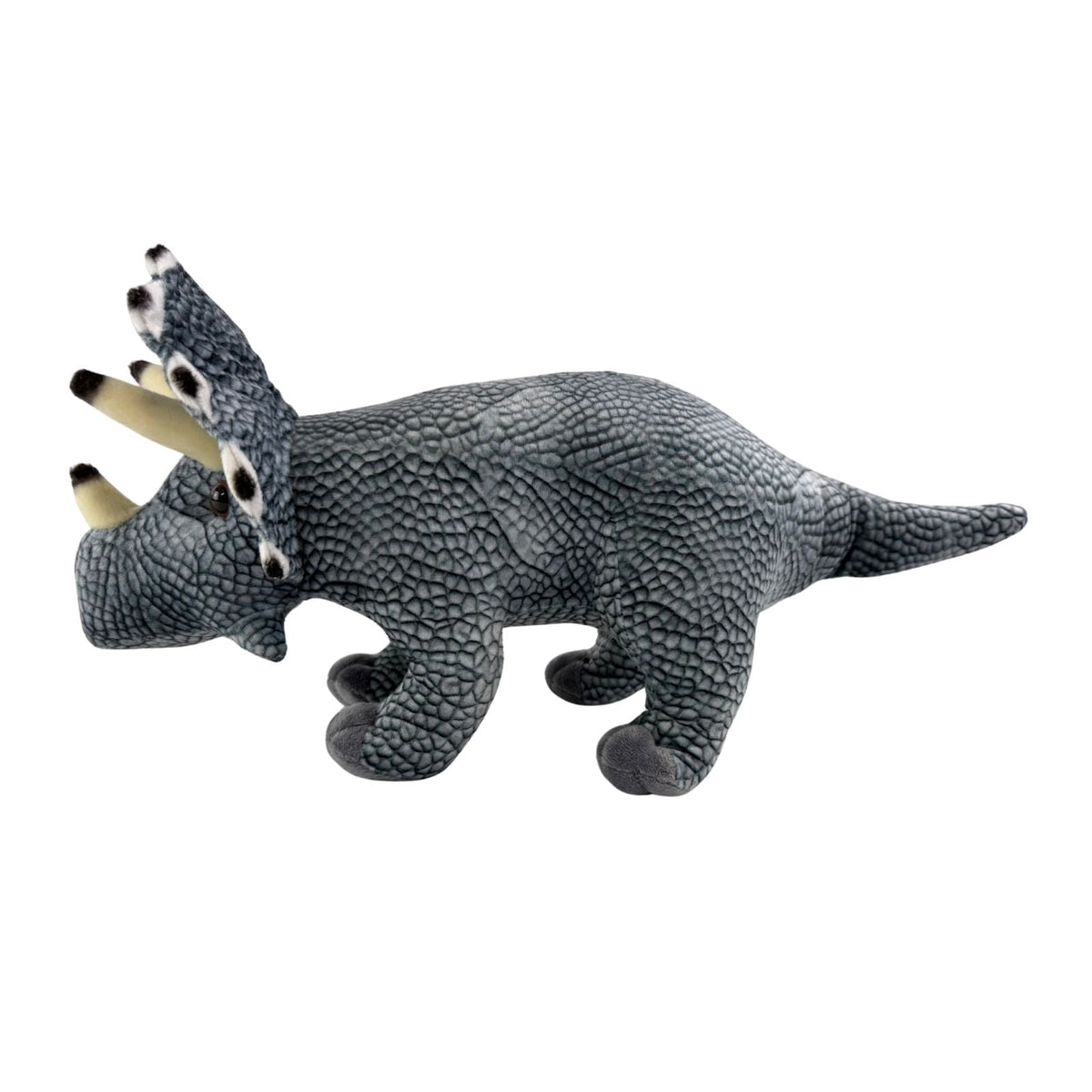 Bocchetta Crestor 33cm Triceratops Dinosaur Plush Toy (Realistic Stuffed Animal Dino Gift)