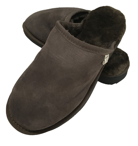 100% Australian Merino Sheepskin Scuffs Moccasins Slippers Winter Slip On UGG - Mens