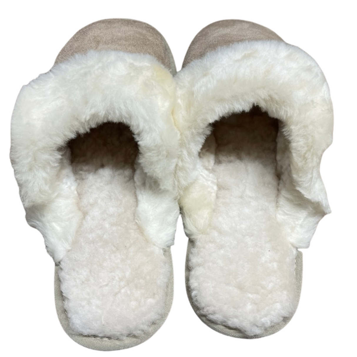 Australian Sheepskin Merino Wool Scuffs Moccasins Slippers Winter Non Slip UGG - Sand