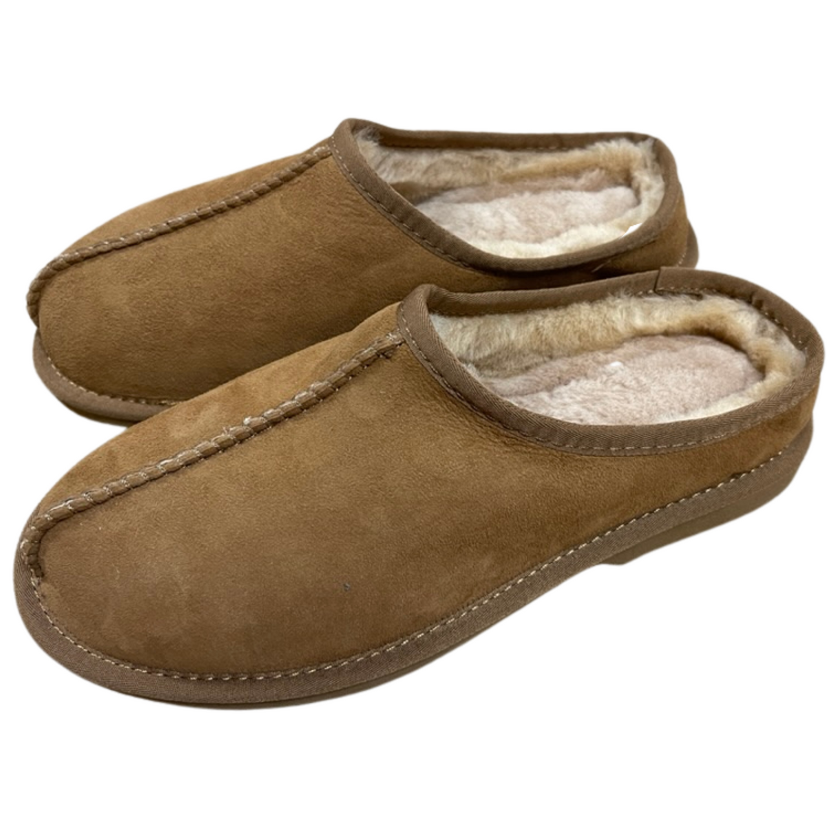 Australian Sheepskin Merino Wool Scuffs Clogs Moccasins Slippers Winter UGG - Chestnut