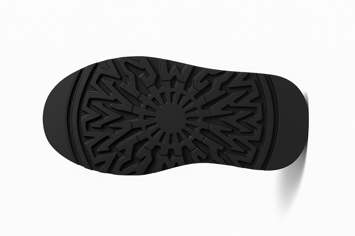 100% Australian Merino Sheepskin Womens Platform Scuffs Moccasins Slippers Winter Slip On UGG in Black