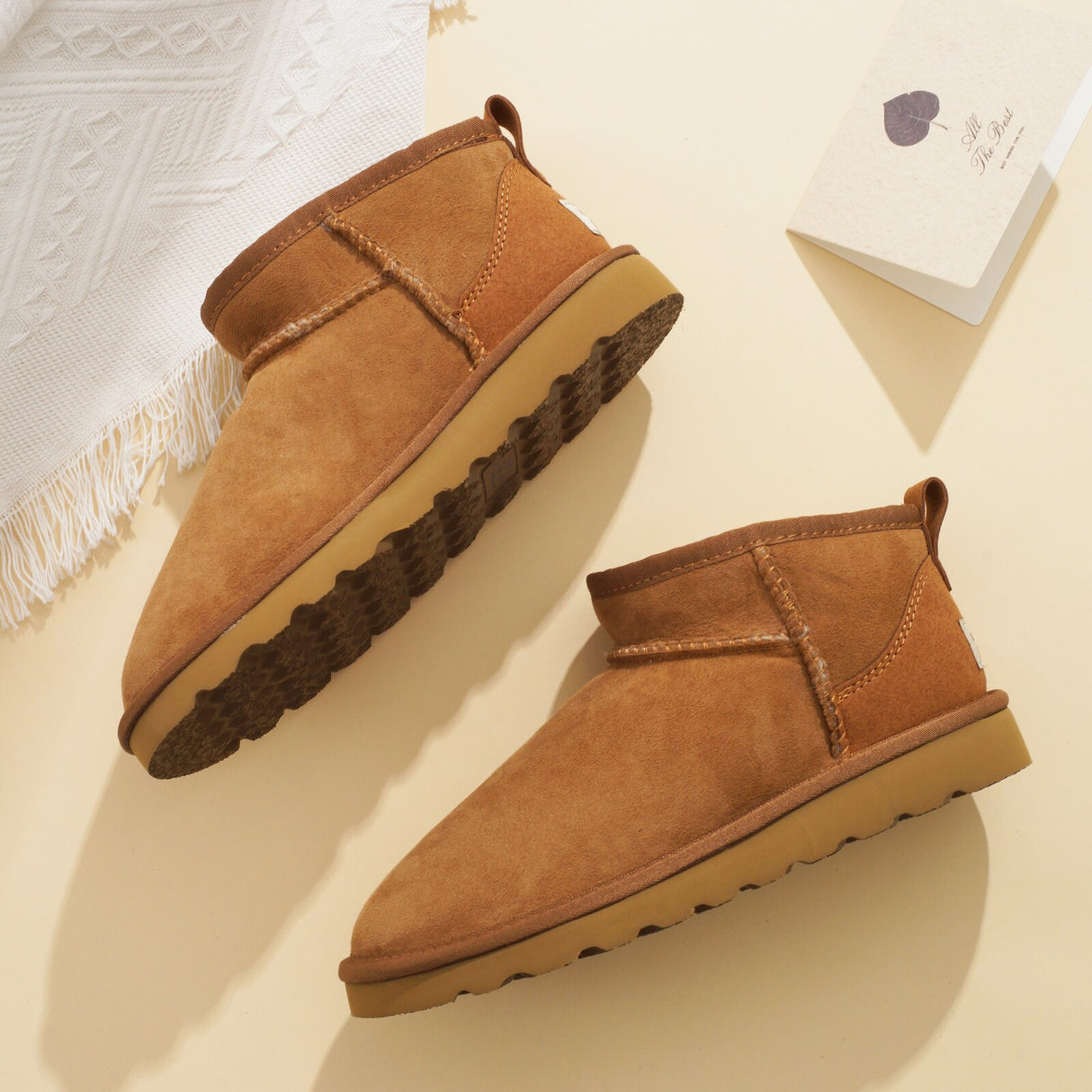 Australian Sheepskin Merino Wool UGG Ankle Boots Moccasins Slippers Shoes - Ultra Short