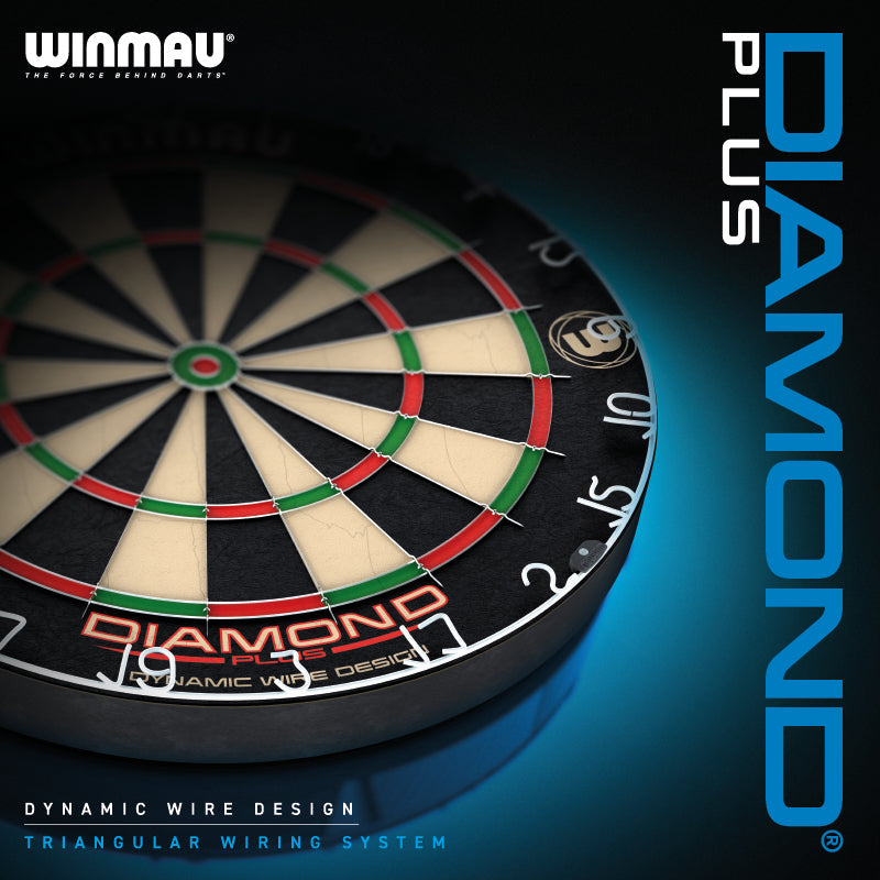 Winmau Diamond Plus Dartboard 450mm Pro Bristle Board WDF Spec Staple-Free