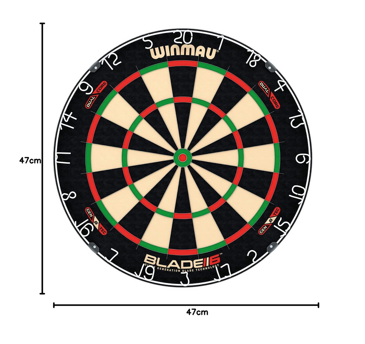 Winmau Blade 6 Dual Core Dartboard Official WDF Size Rota-Lock System