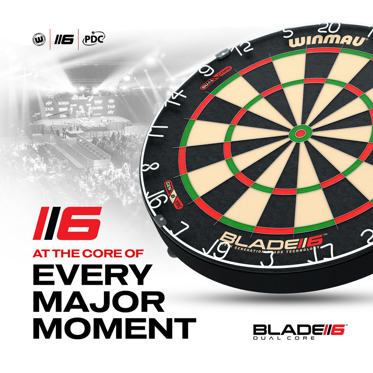 Winmau Blade 6 Dual Core Dartboard Official WDF Size Rota-Lock System