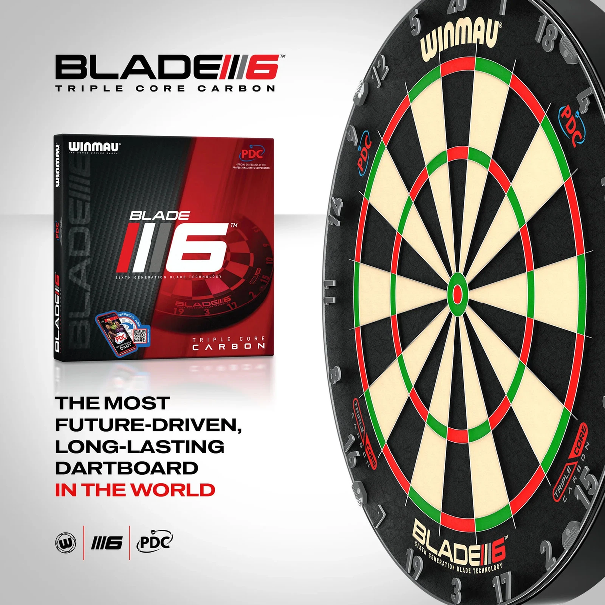 Winmau Professional Level Blade 6 Triple Core Dartboard Endorsed by PDC