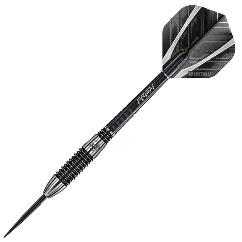 Winmau Blackout 90% Tungsten Steel Tip Darts in Bomb Barrel 24 Grams