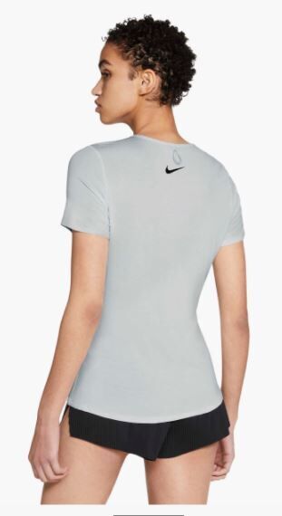 Nike Womens Dri-FIT Run Division City Sleek Short Sleeve Top - White