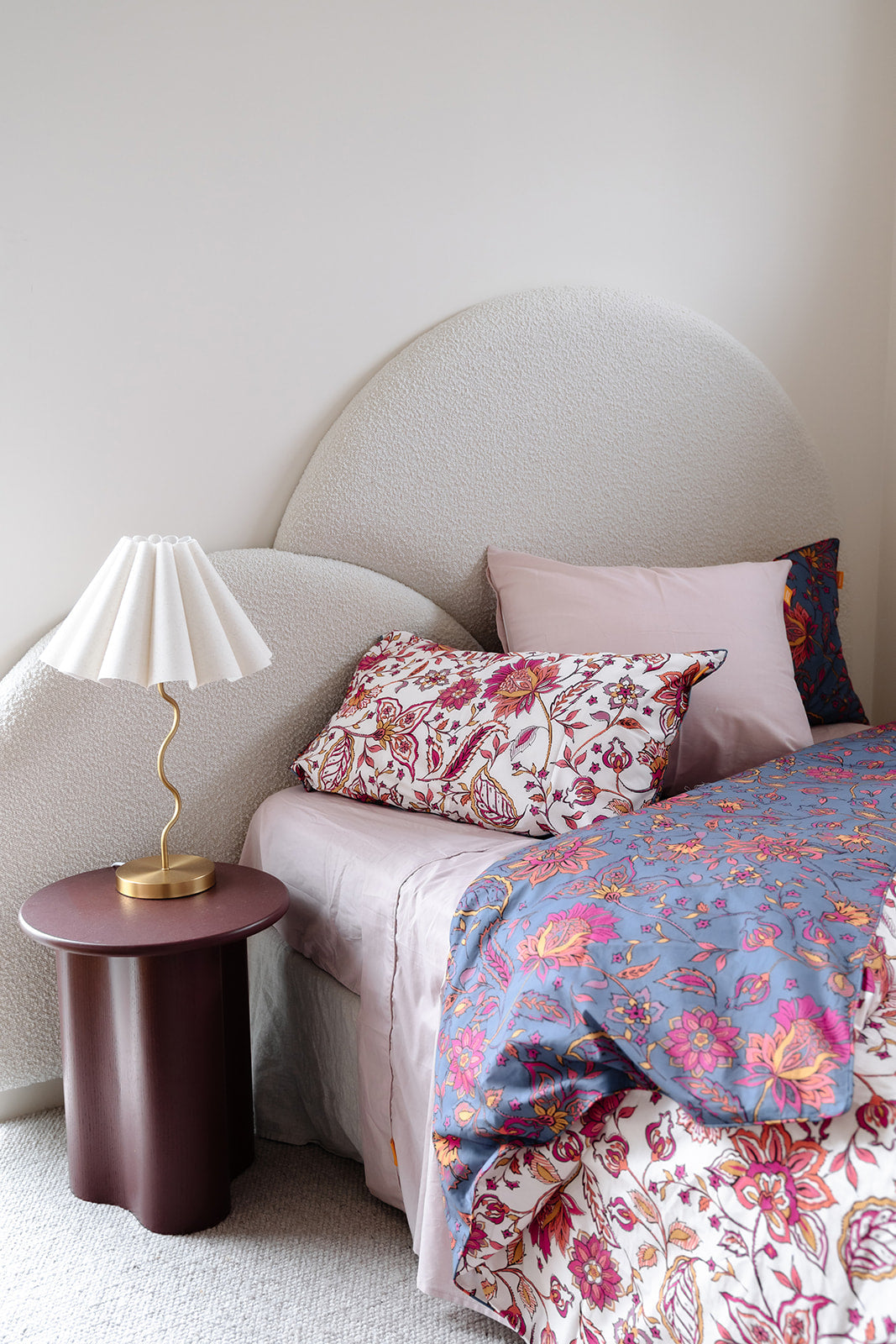 100% Cloud Cotton Duvet Quilt Cover Set w/ 2 Pillow Cases in Fiona