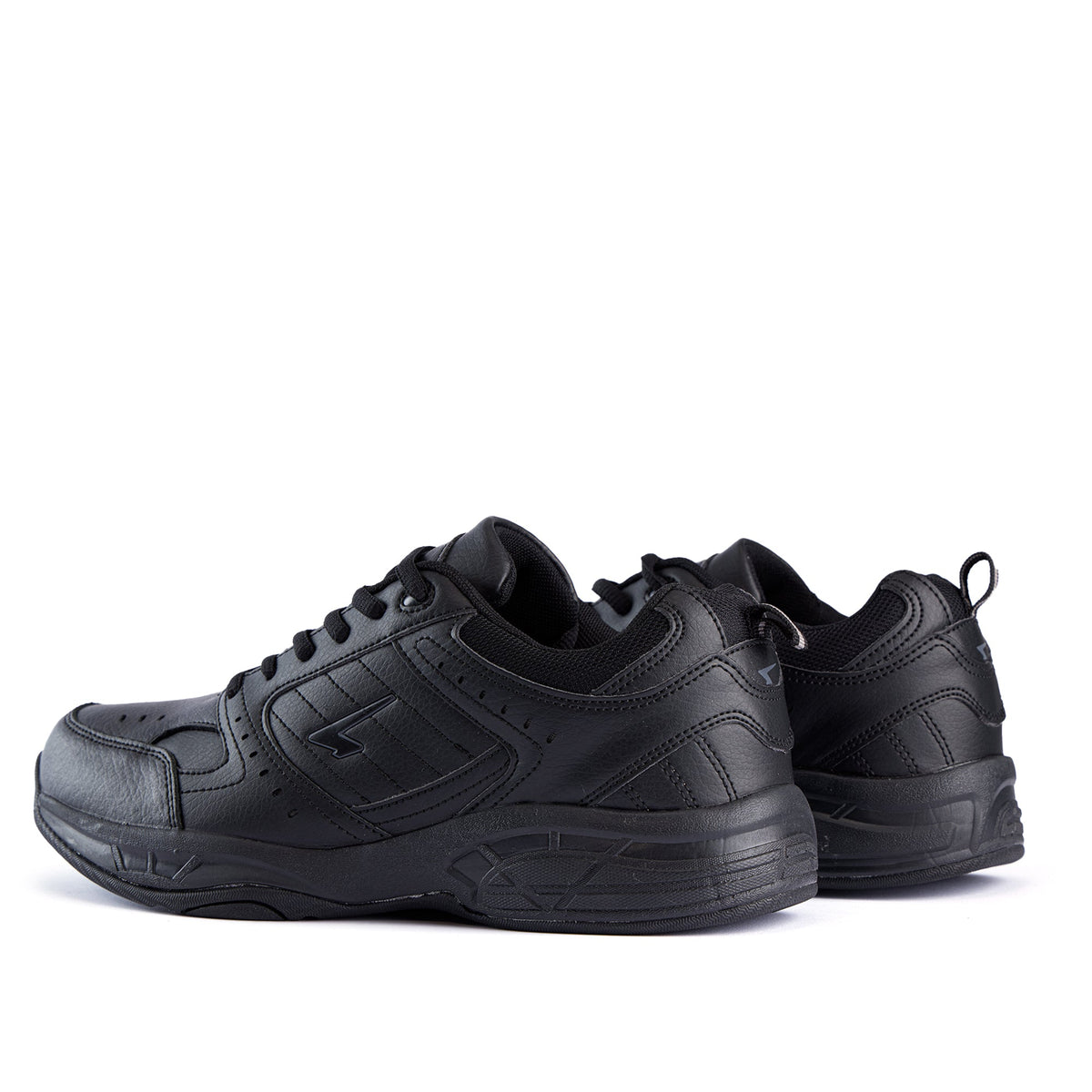 Sfida Defy Senior Leather Lace Up Sneakers - Black (Cross Trainer Shoes)