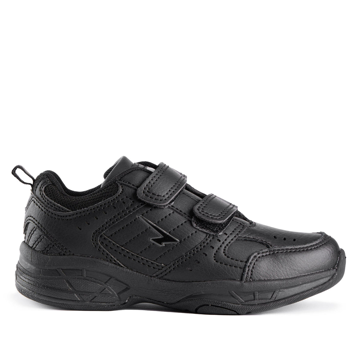 Sfida Defy Senior Leather V Strap Sneakers - Black (Cross Trainer Shoes)