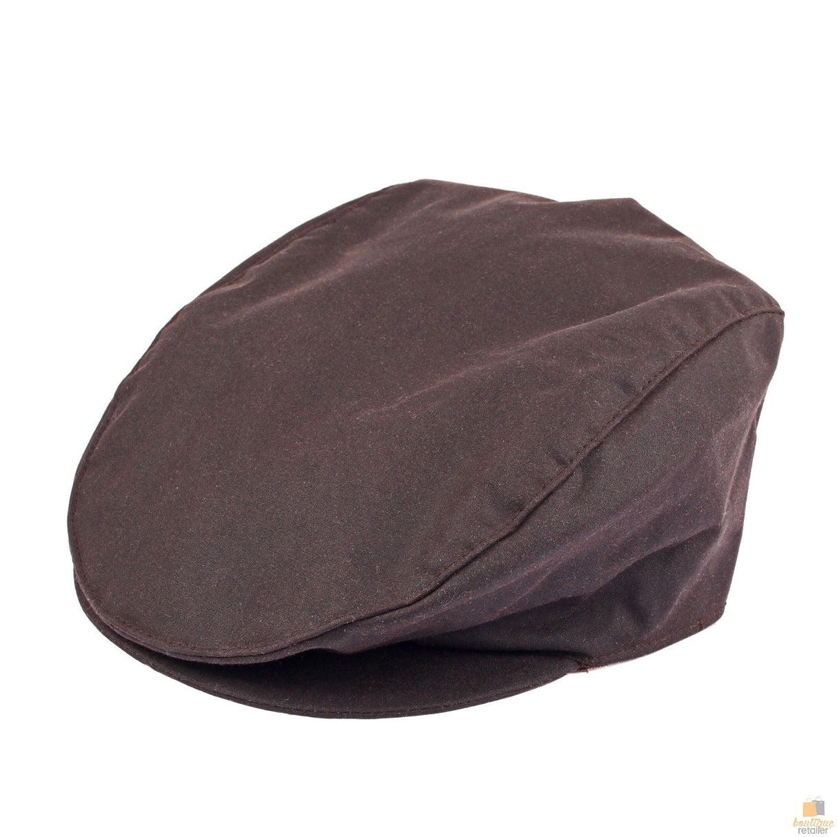 DENTS Halley Stevenson Waxed Cotton Flat Cap Ivy Hat Driving Cabbie 1-2109 Lined - Black