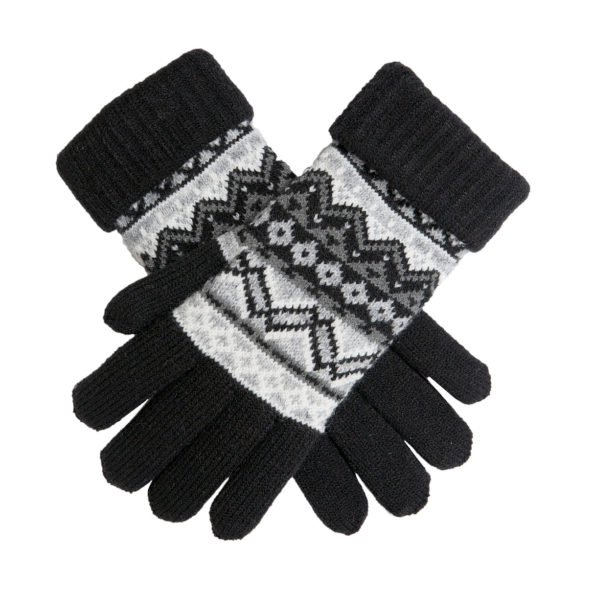 Dents Womens Fair Isle Knitted Gloves Warm Winter Premium Knit