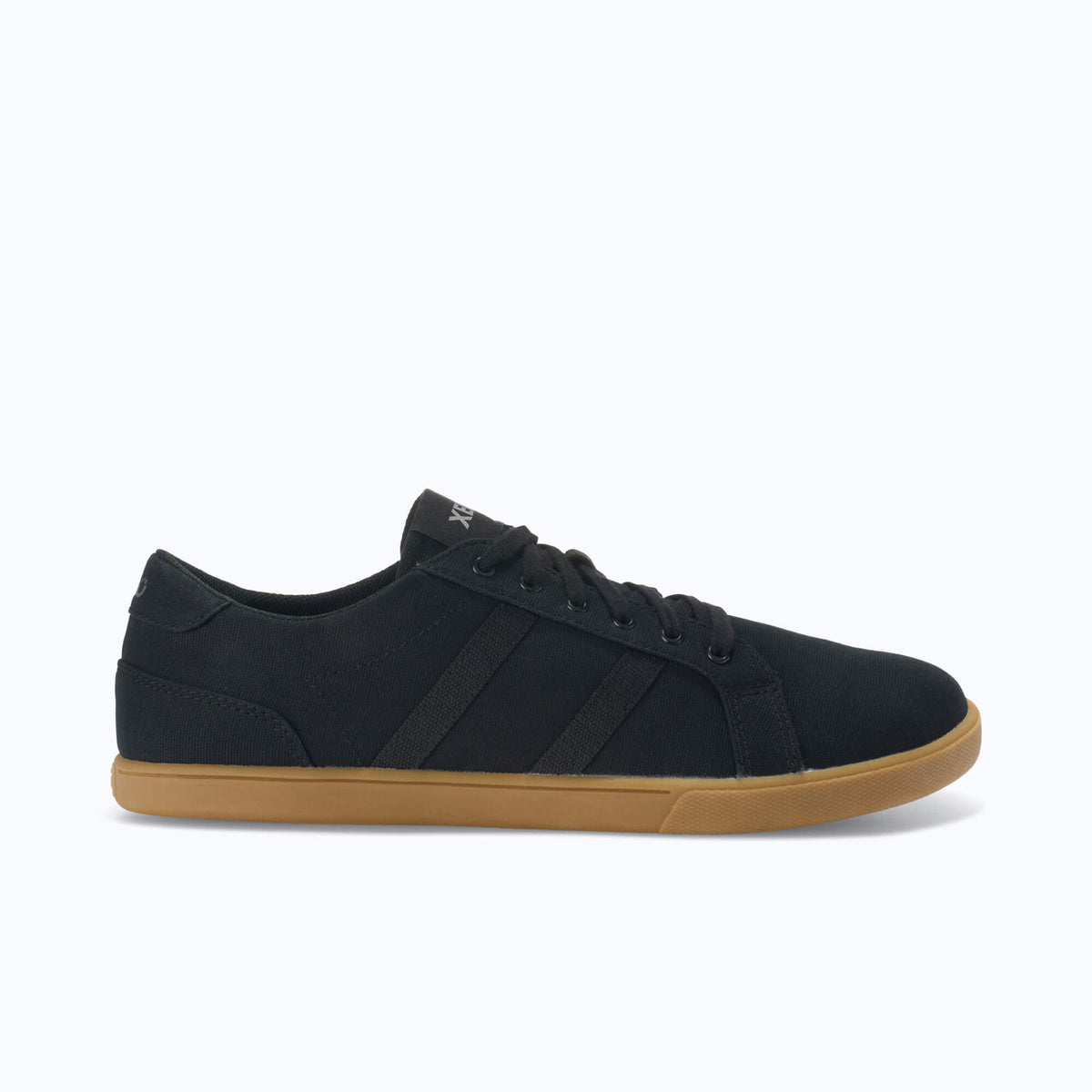 Xero Mens Dillon Canvas Barefoot Shoes - Black/Gum (Zero Drop Sneakers/Runners)