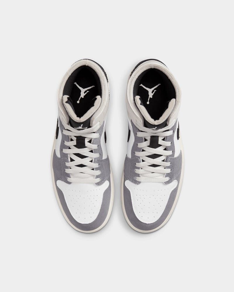 Nike Air Jordan 1 Mid SE Craft Mens Shoes - Cement Grey/Black - Size US 7 (Sneakers)